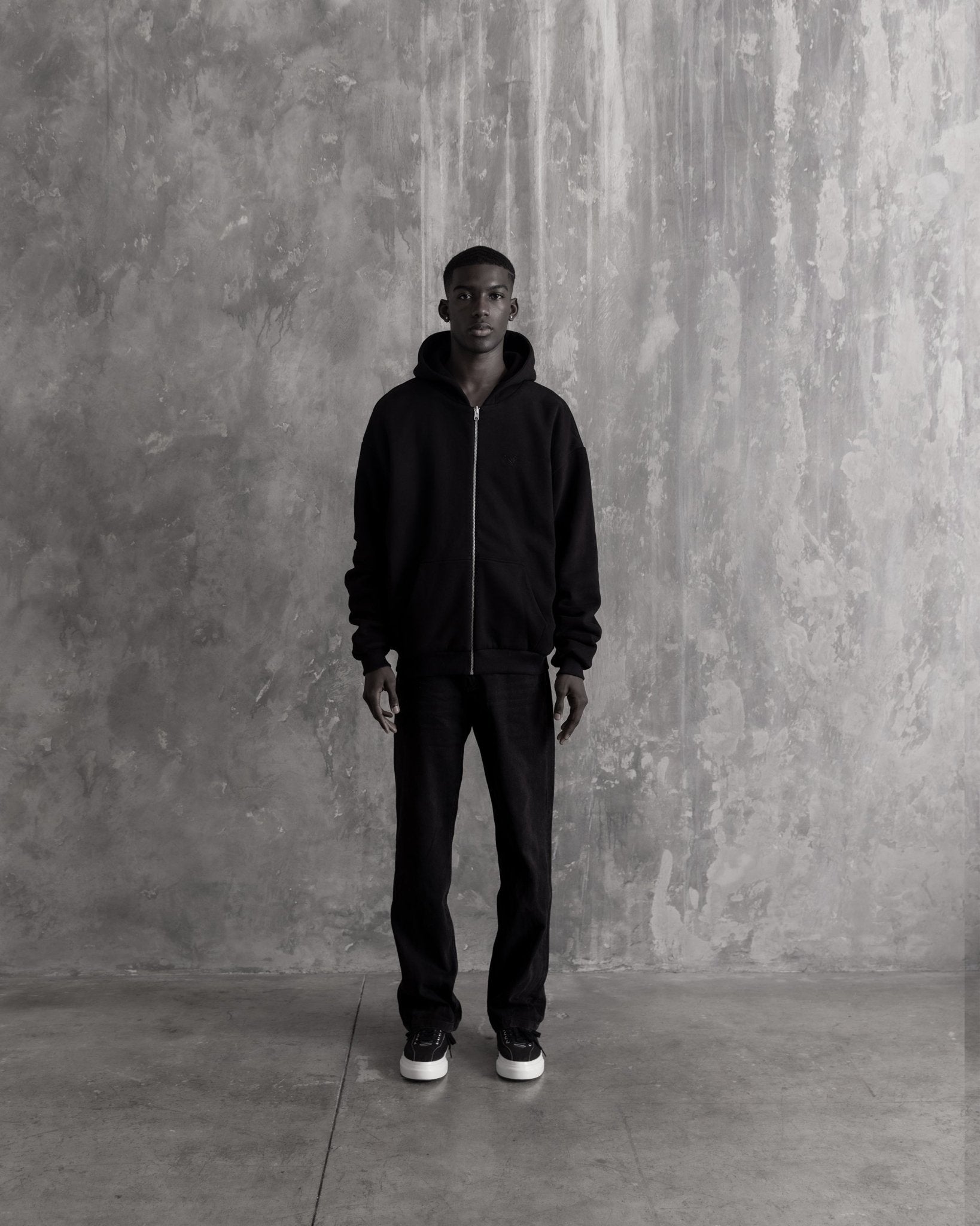 Root Blk Double Layer Zip - rootatelier™
