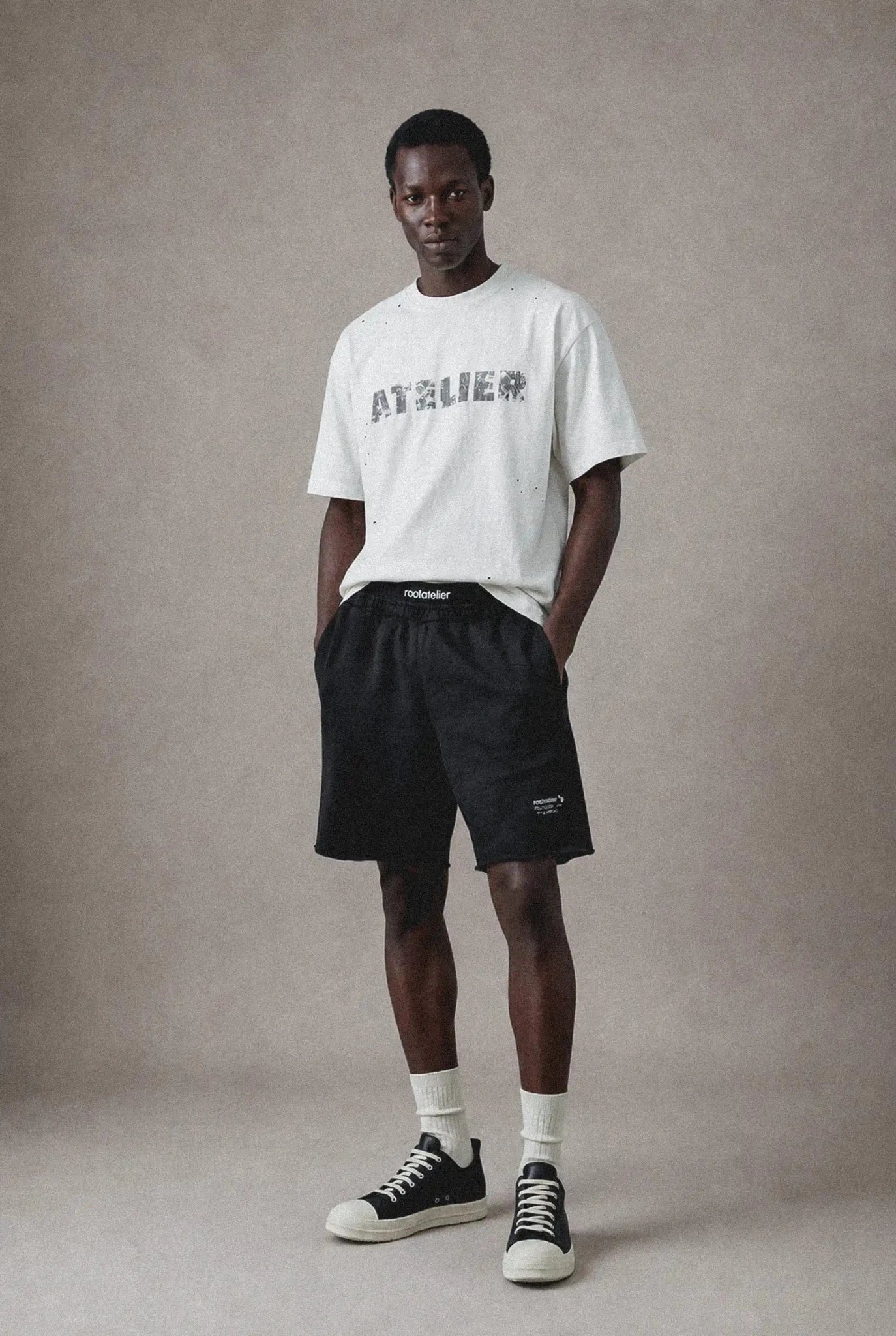 RA Market Black Sweatshorts - rootatelier™